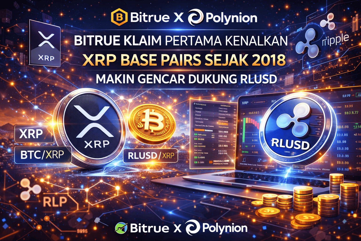 Bitrue Klaim Pertama Kenalkan XRP Base Pairs